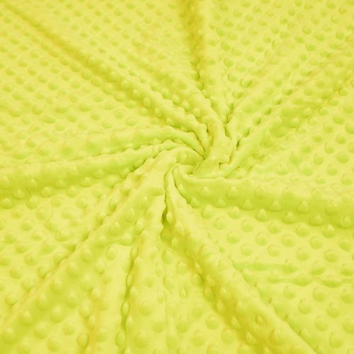 Pretty Fabrics Limezöld Prémium Pöttyös Minky Méteráru Textil Kelme Anyag - 380g/m2