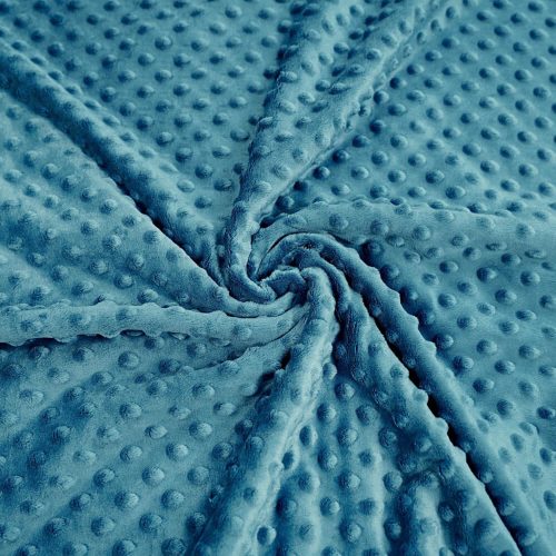 Pretty Fabrics Niagara Kék Prémium Pöttyös Minky Méteráru Textil Kelme Anyag - 380g/m2