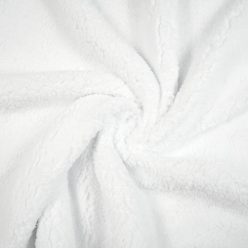 Pretty Fabrics Fehér Báránybunda Sherpa Anyag - 280g/m2