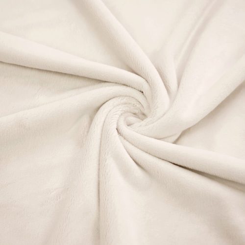 Pretty Fabrics Ecru Solid Smooth Minky Fleece Fabric Textile - (Pre-Order)