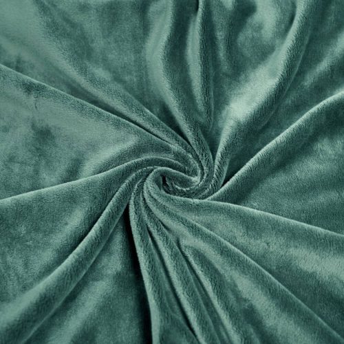 Pretty Fabrics Skarabeuszzöld Sima Minky Anyag - 380g/m2