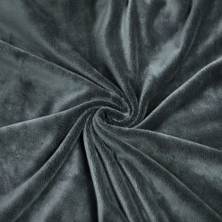 Pretty Fabrics Dark Grey Solid Smooth Minky Fleece Fabric Textile - (Pre-Order)