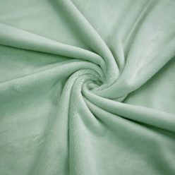 Pretty Fabrics Világos Menta Prémium Sima Minky Méteráru Textil Kelme Anyag - 380g/m2