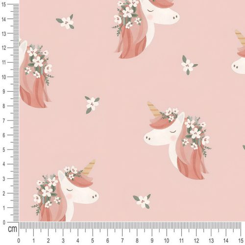 Pretty Fabrics Pink Unikornis Prémium Dizájnos Műbőr Ökobőr Vegán Bőr Méteráru Textil Kelme Anyag - 600g/m2